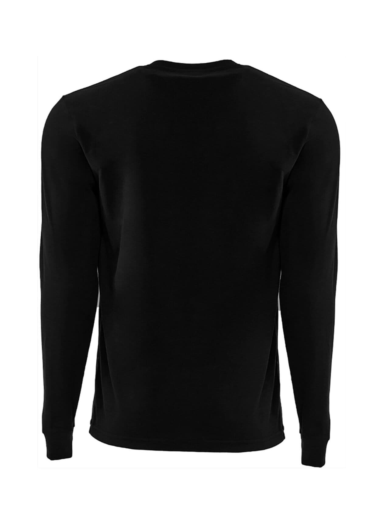 Next Level Unisex Sueded Long-Sleeve Crew T-Shirt - Black 3XL
