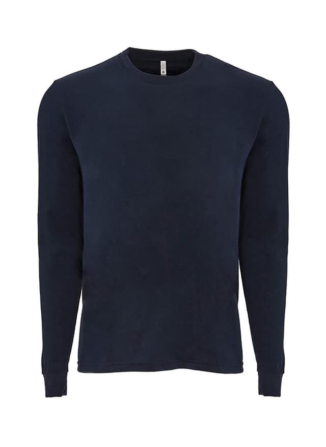Next Level Unisex Sueded Long-Sleeve Crew T-Shirt - Navy 3XL