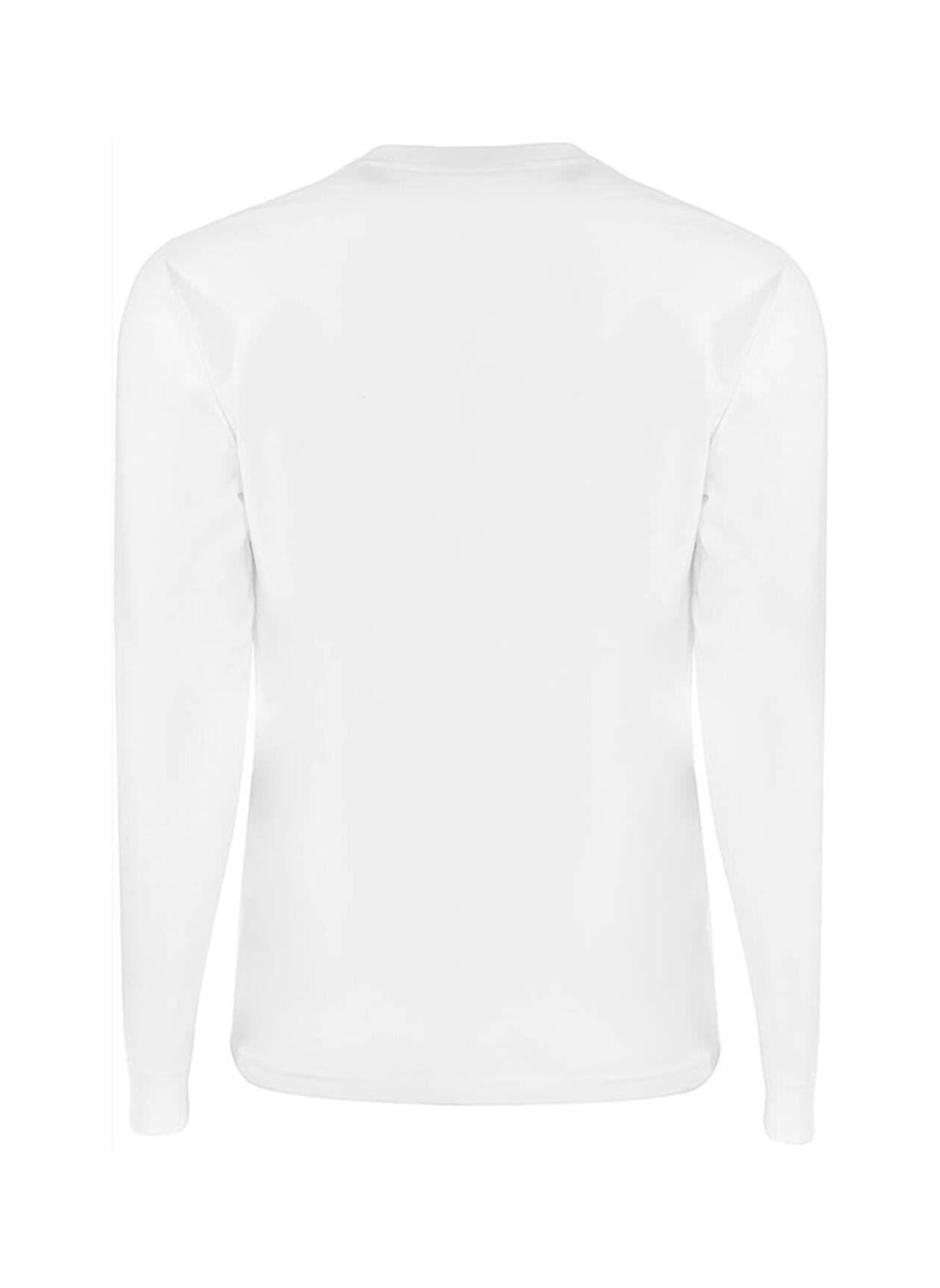 Next Level Unisex Sueded Long-Sleeve Crew T-Shirt - White 3XL