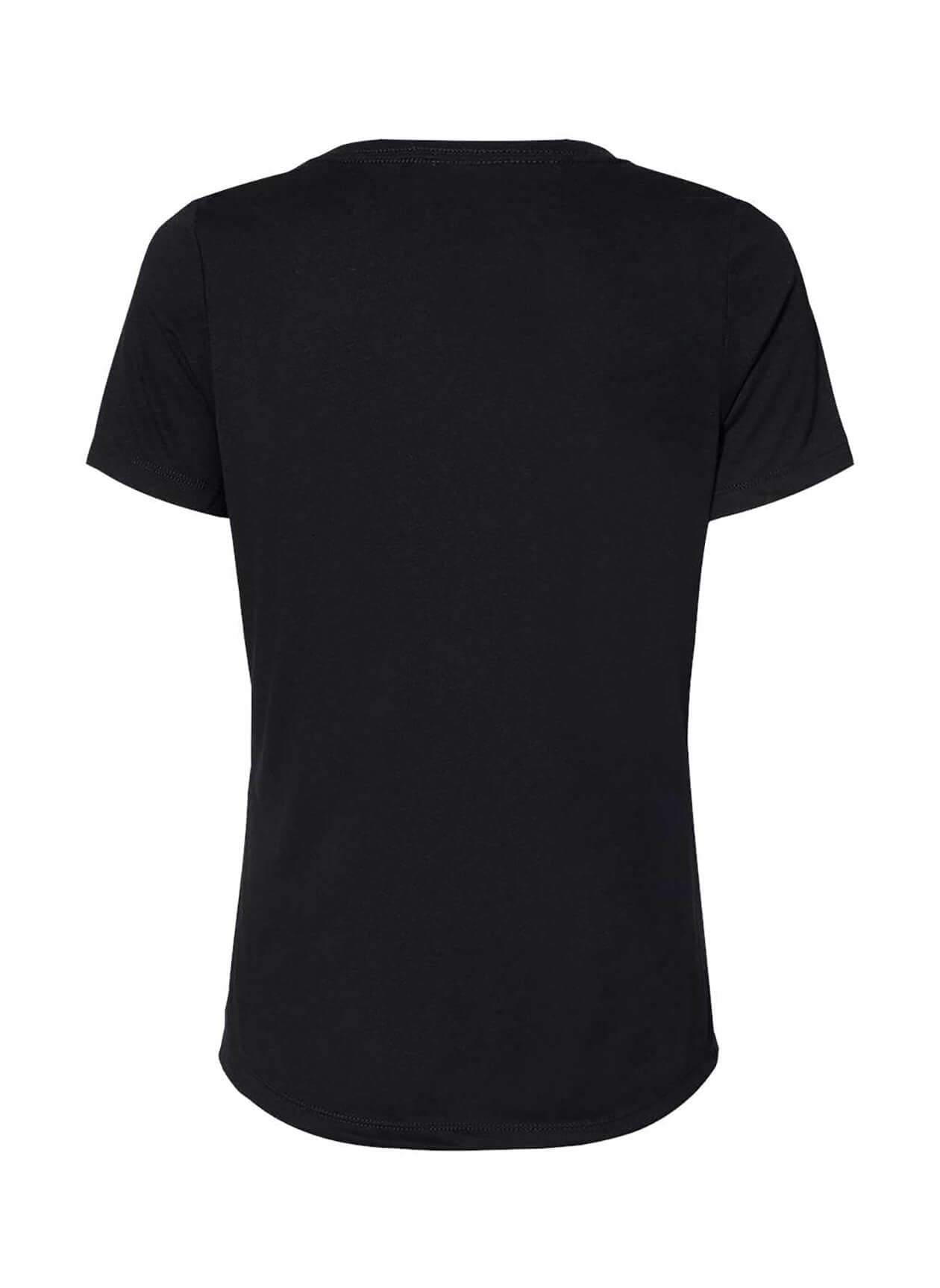 Bella + Canvas Women's Relaxed Triblend V-Neck T-Shirt - Solid Black Triblend LG