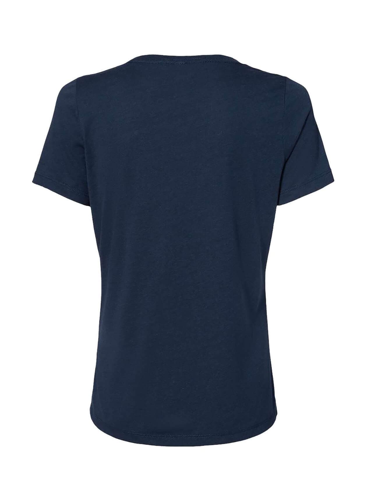 Bella + Canvas Women's Relaxed Triblend V-Neck T-Shirt - Navy LG