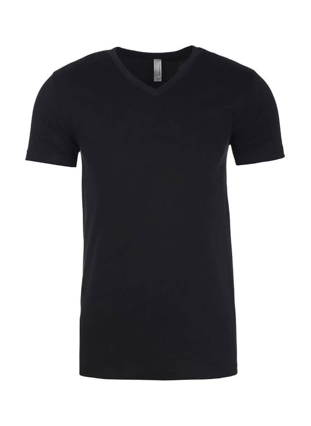 Next Level Men's Sueded V-Neck T-Shirt - Black LG