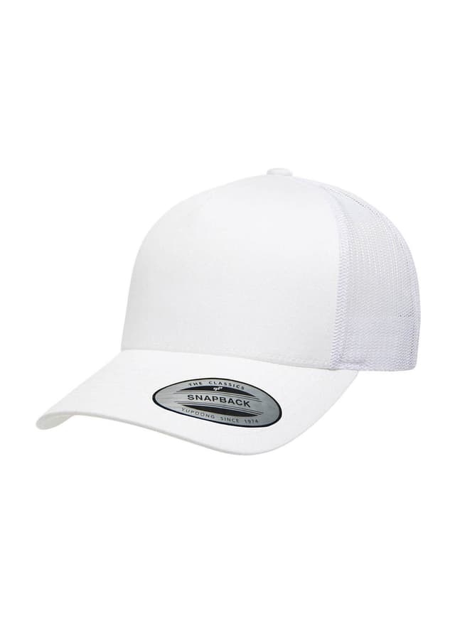 Yupoong 5-Panel Retro Trucker Hat - White MISC