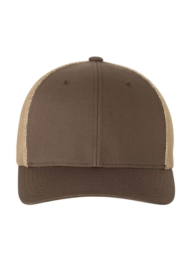 Flexfit 6-Panel Trucker Hat - Brown / Khaki (BRW) MISC
