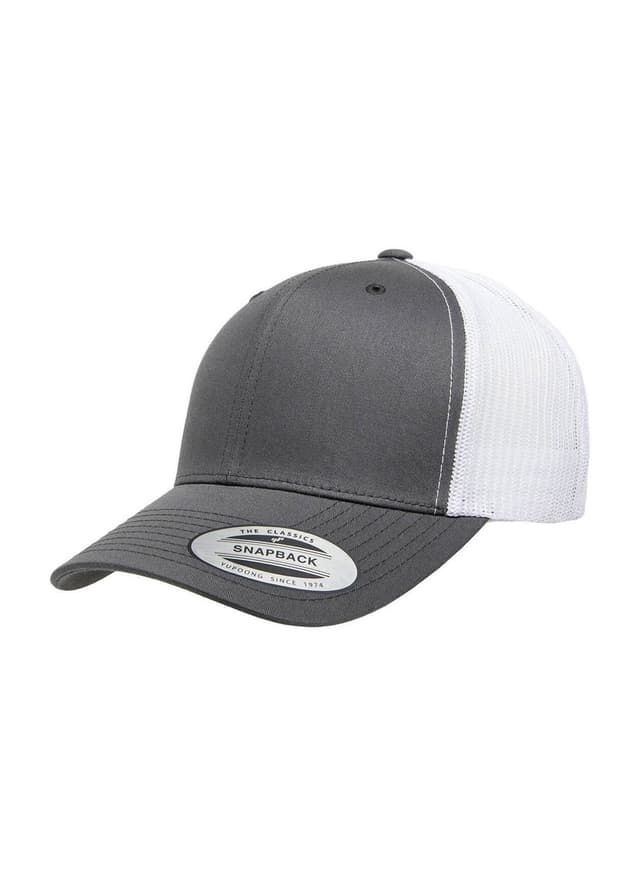 Yupoong Retro Trucker Hat - Charcoal / White (CHW) MISC