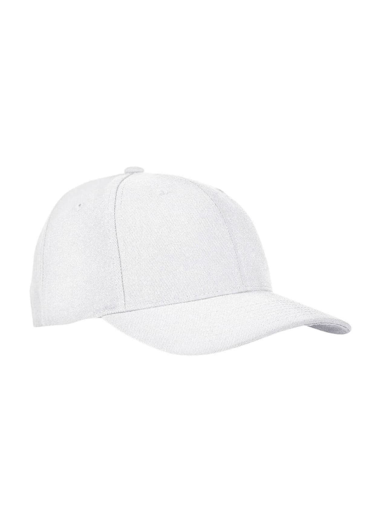 Yupoong Premium Curved Visor Snapback Hat - White MISC