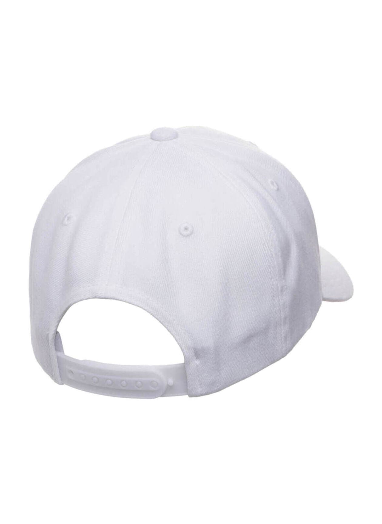 Yupoong Premium Curved Visor Snapback Hat - White MISC