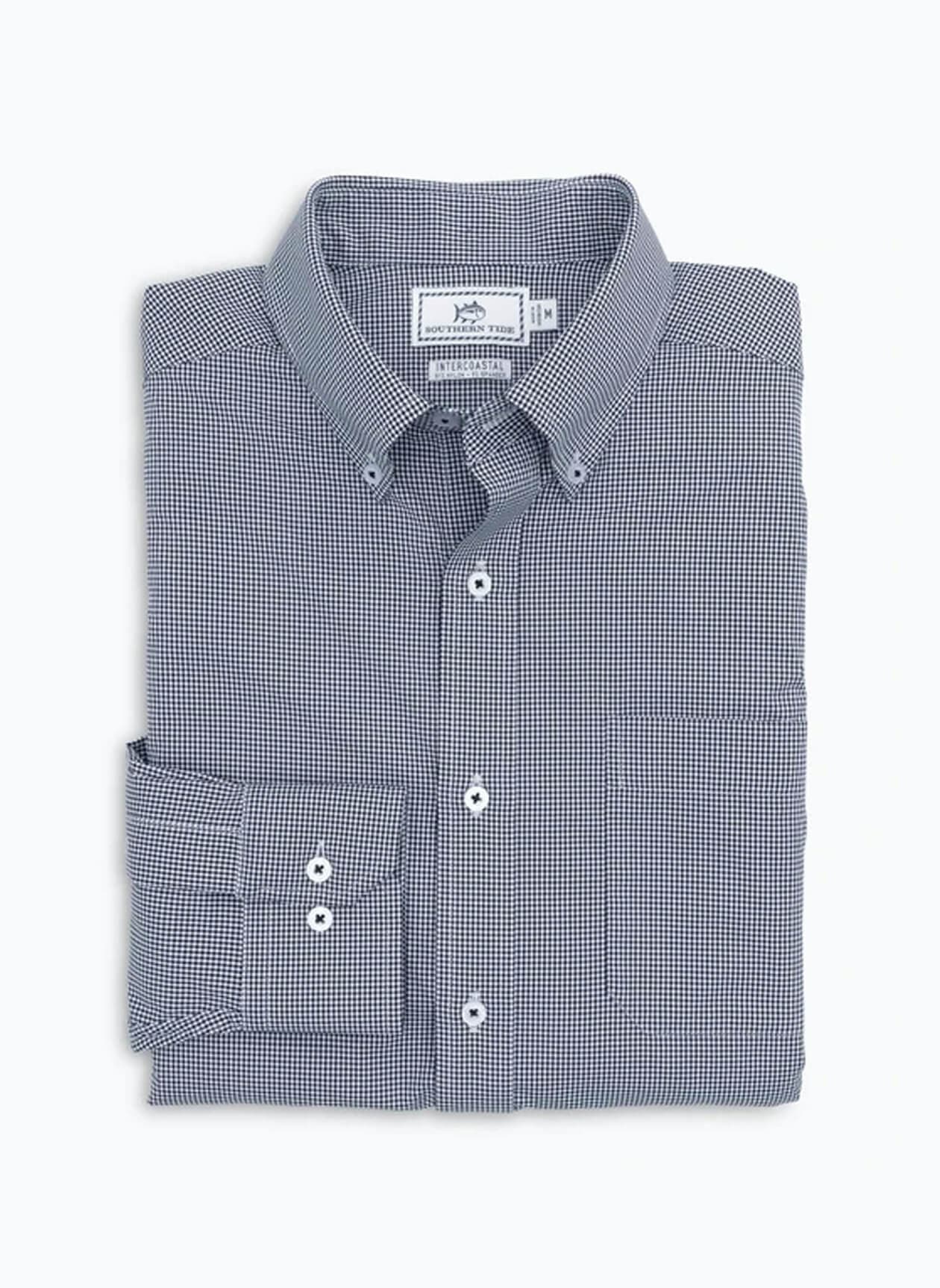 Southern Tide Men's Gameday Gingham Sport Shirt - Navy LG