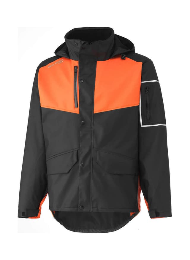 Helly Hansen Men's West Coast Waterproof Jacket - Black,Orange 3XL