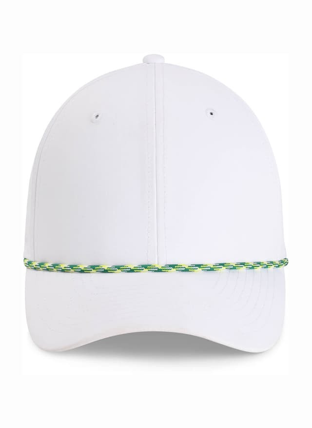 Imperial The Wingman 6-Panel Performance Rope Hat - White / Green and Yellow Rope MISC