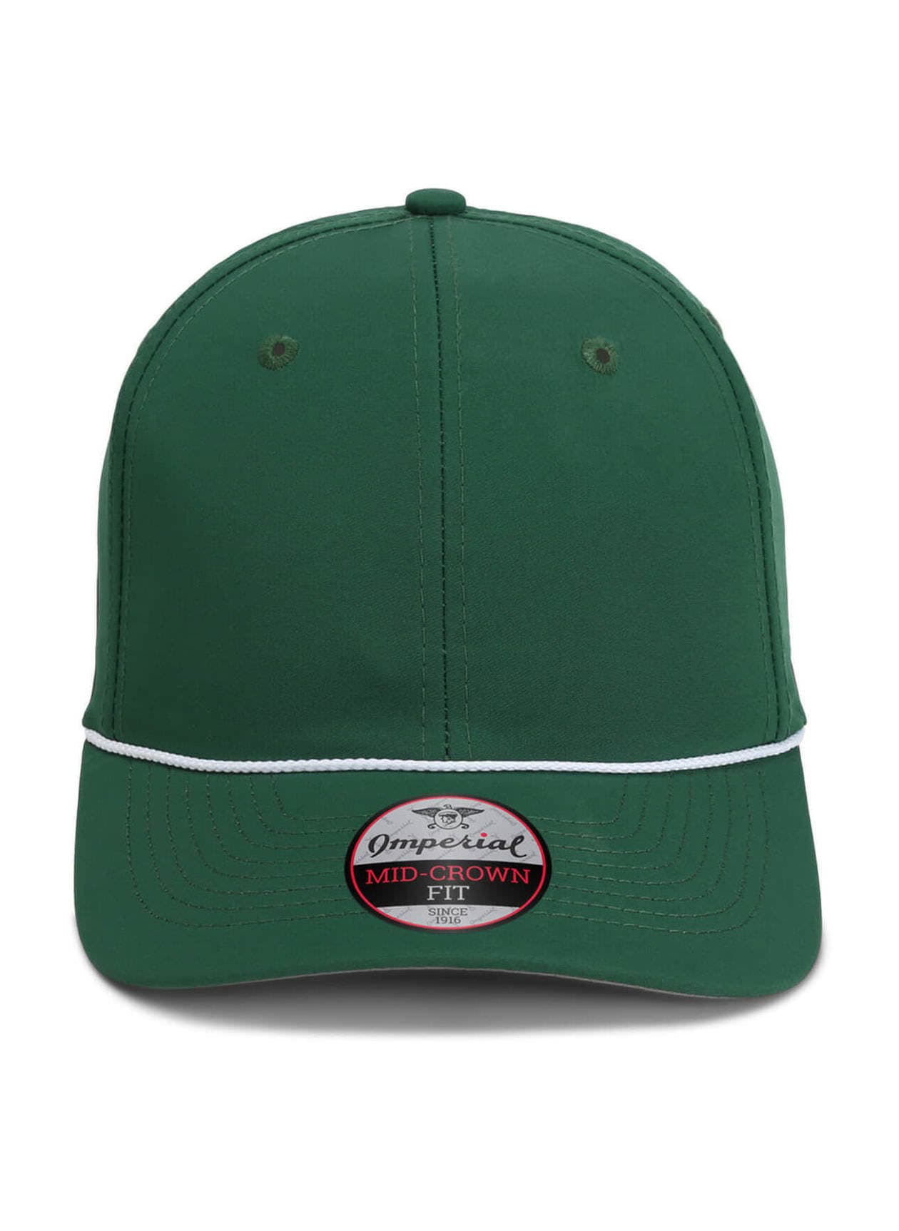 Imperial The Wingman 6-Panel Performance Rope Hat - Forest Green / White Rope MISC