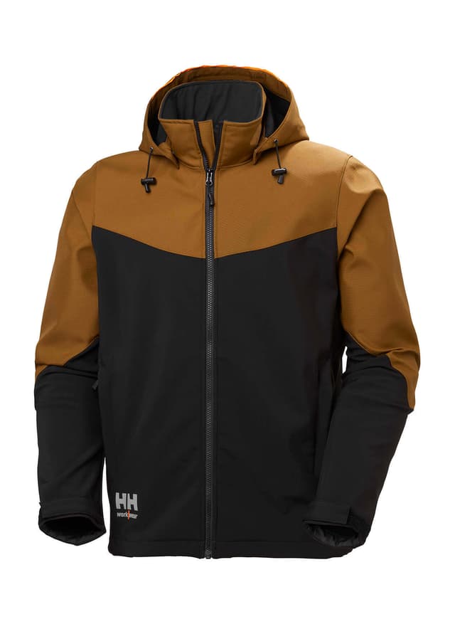 Helly Hansen Men's Oxford Softshell Jacket - Saddle / Black 3XL