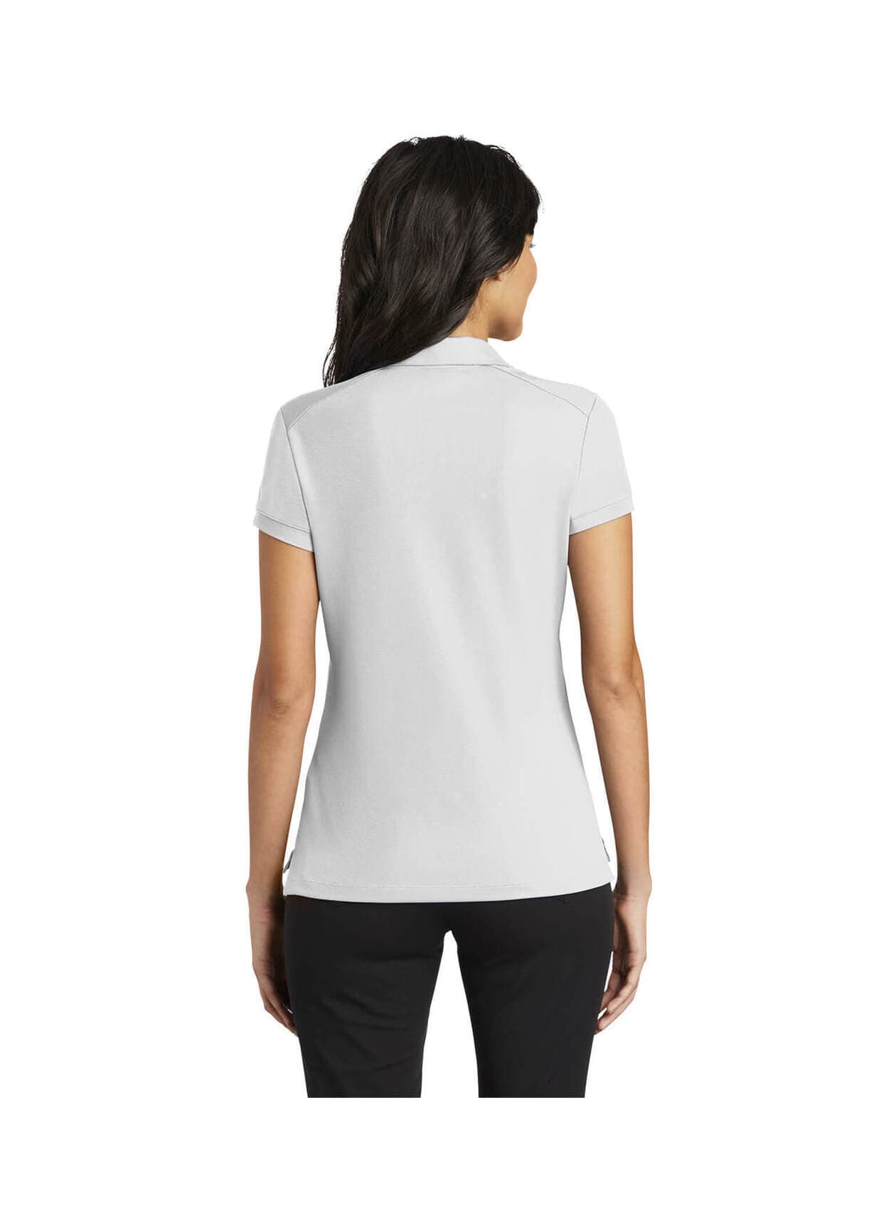 Nike Women's Dri-FIT Solid Icon Pique Modern Fit Polo - White LG