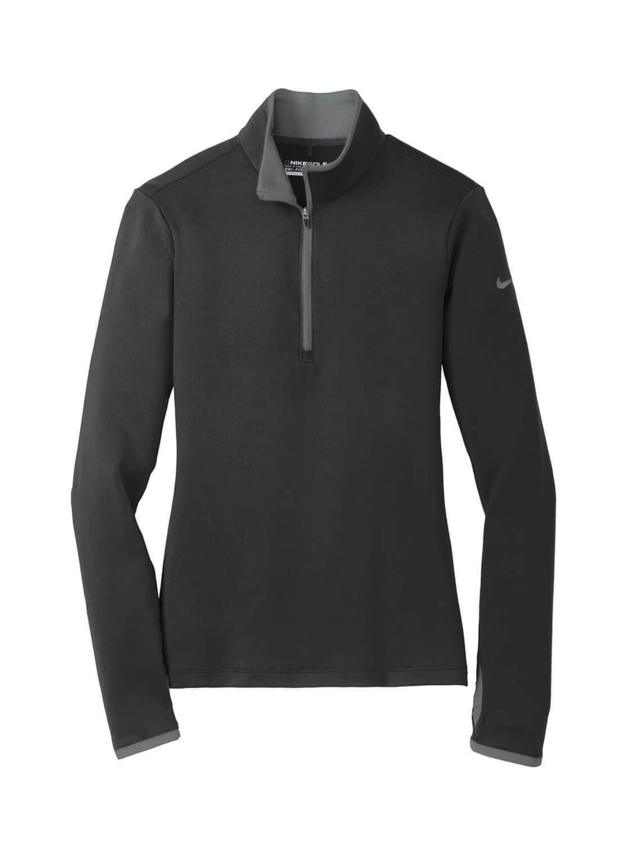 Nike Women's Dri-FIT Stretch Half-Zip - Black,Dark Grey LG