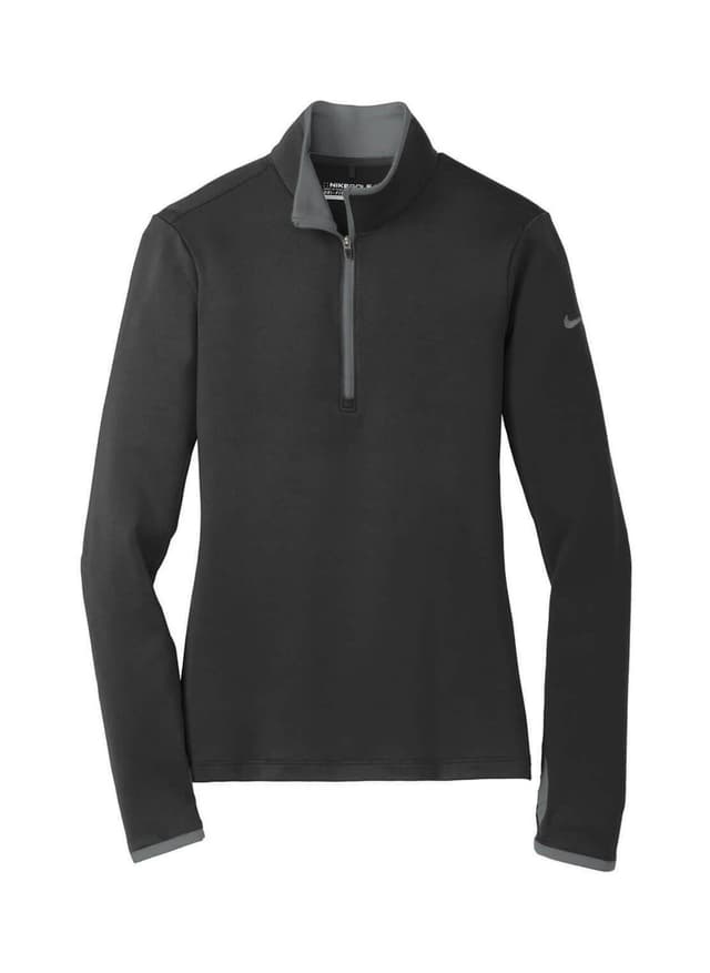 Nike Women's Dri-FIT Stretch Half-Zip - Black,Dark Grey LG