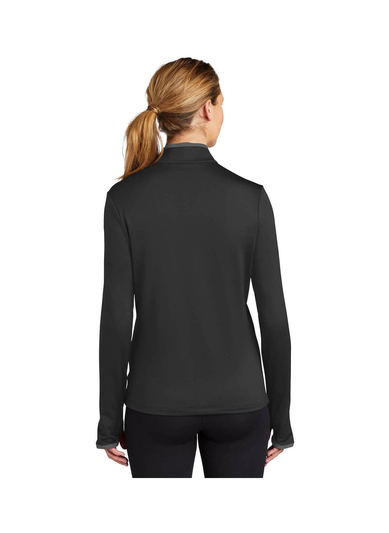 Nike Women's Dri-FIT Stretch Half-Zip - Black,Dark Grey LG