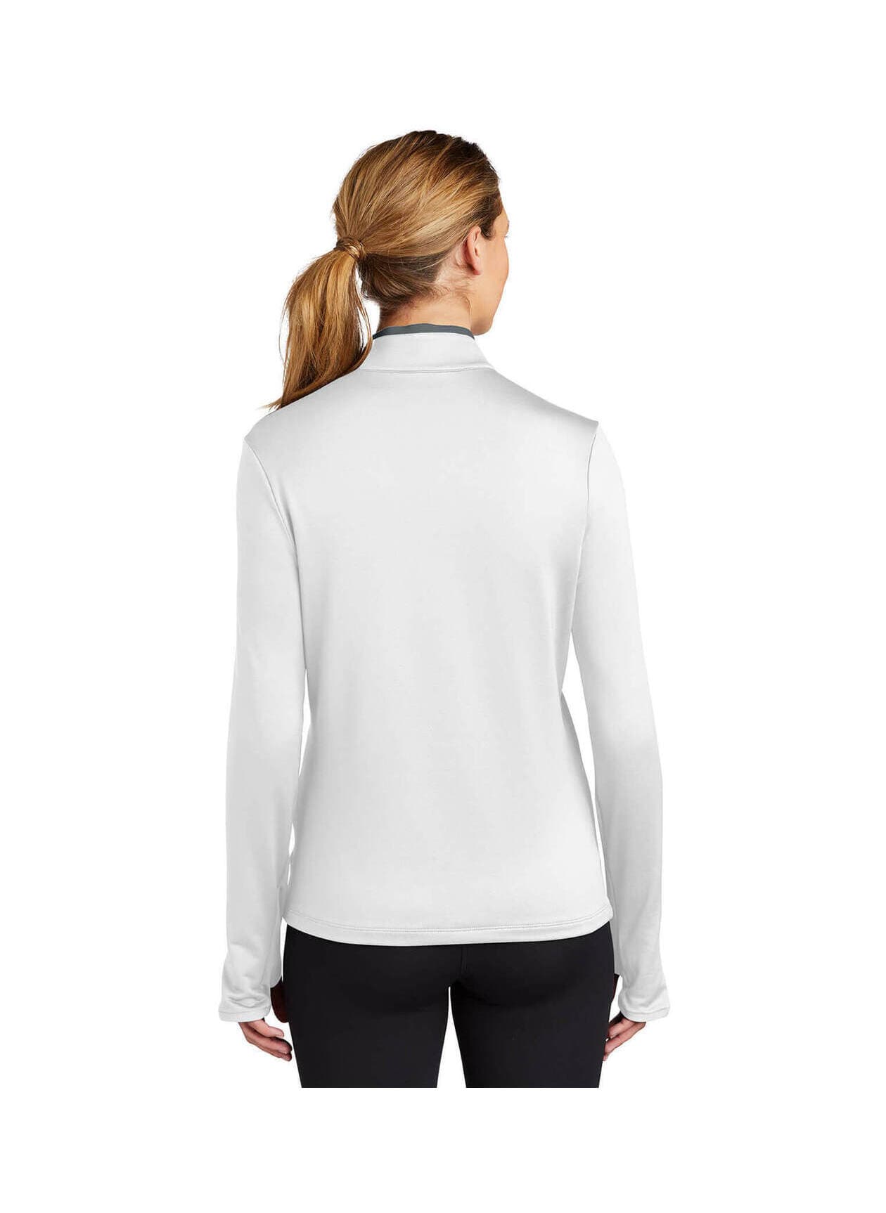Nike Women's Dri-FIT Stretch Half-Zip - White LG