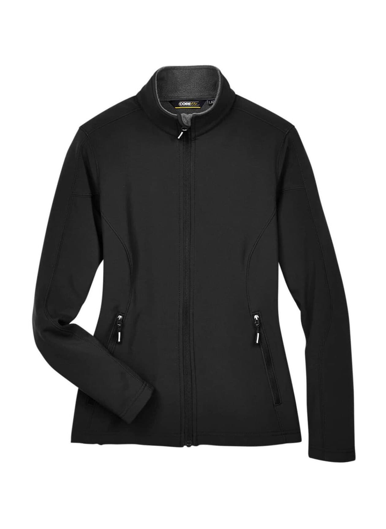 Core 365 Women's Cruise Two-Layer Fleece Bonded Soft Shell Jacket - Black 3XL