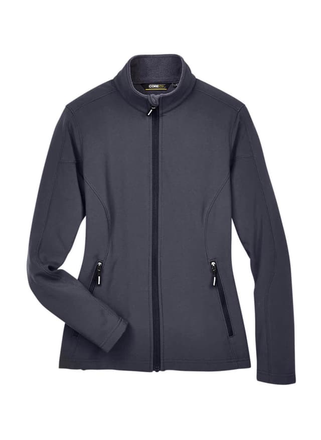 Core 365 Women's Cruise Two-Layer Fleece Bonded Soft Shell Jacket - Dark Grey 3XL