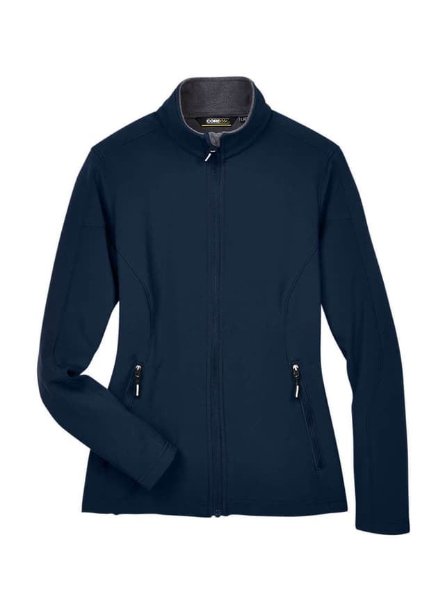 Core 365 Women's Cruise Two-Layer Fleece Bonded Soft Shell Jacket - Navy 3XL