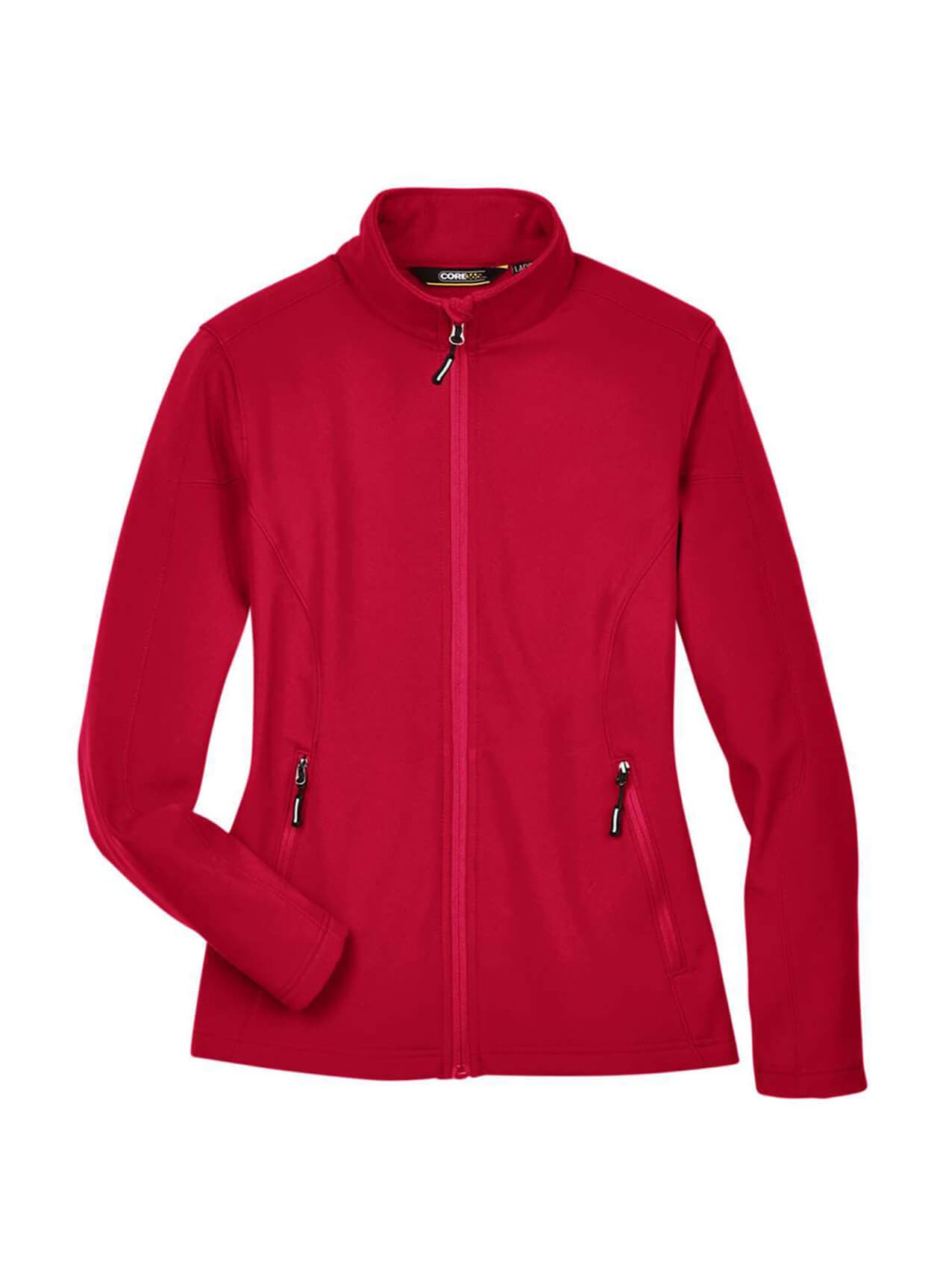Core 365 Women's Cruise Two-Layer Fleece Bonded Soft Shell Jacket - Red 3XL