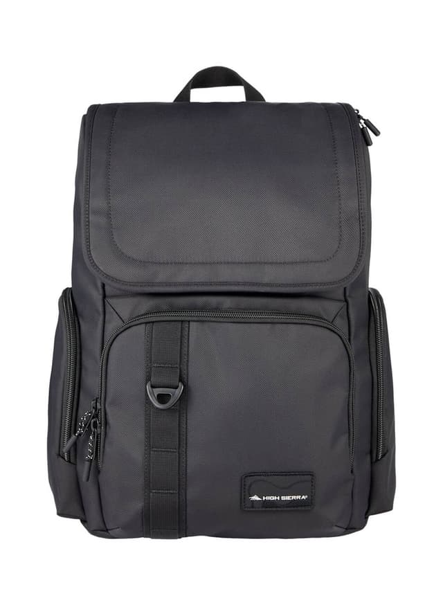High Sierra Trekpoint Flap Backpack - Black MISC