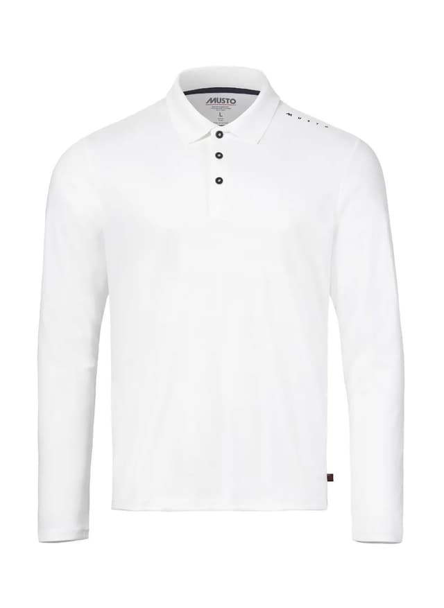 Musto Evo Crew Sunblock Long-Sleeve Polo - White 3XL