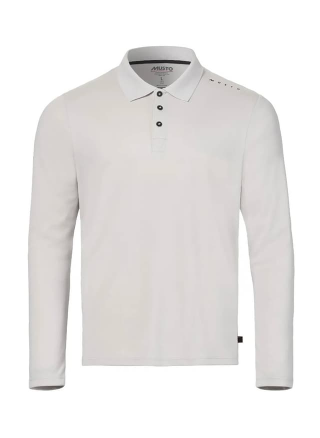 Musto Evo Crew Sunblock Long-Sleeve Polo - Light Grey 3XL
