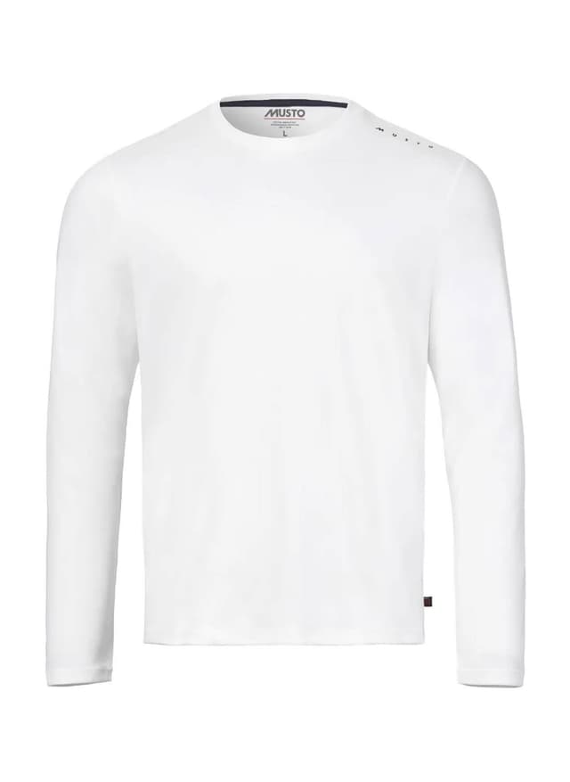 Musto Men's Evo Crew Sunblock Long-Sleeve T-Shirt - White 3XL