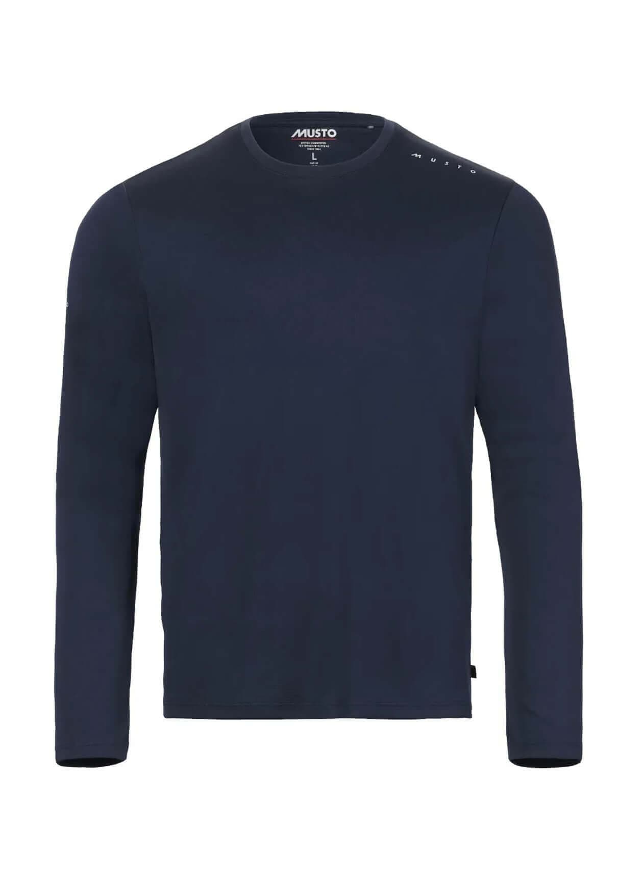 Musto Men's Evo Crew Sunblock Long-Sleeve T-Shirt - Navy 3XL