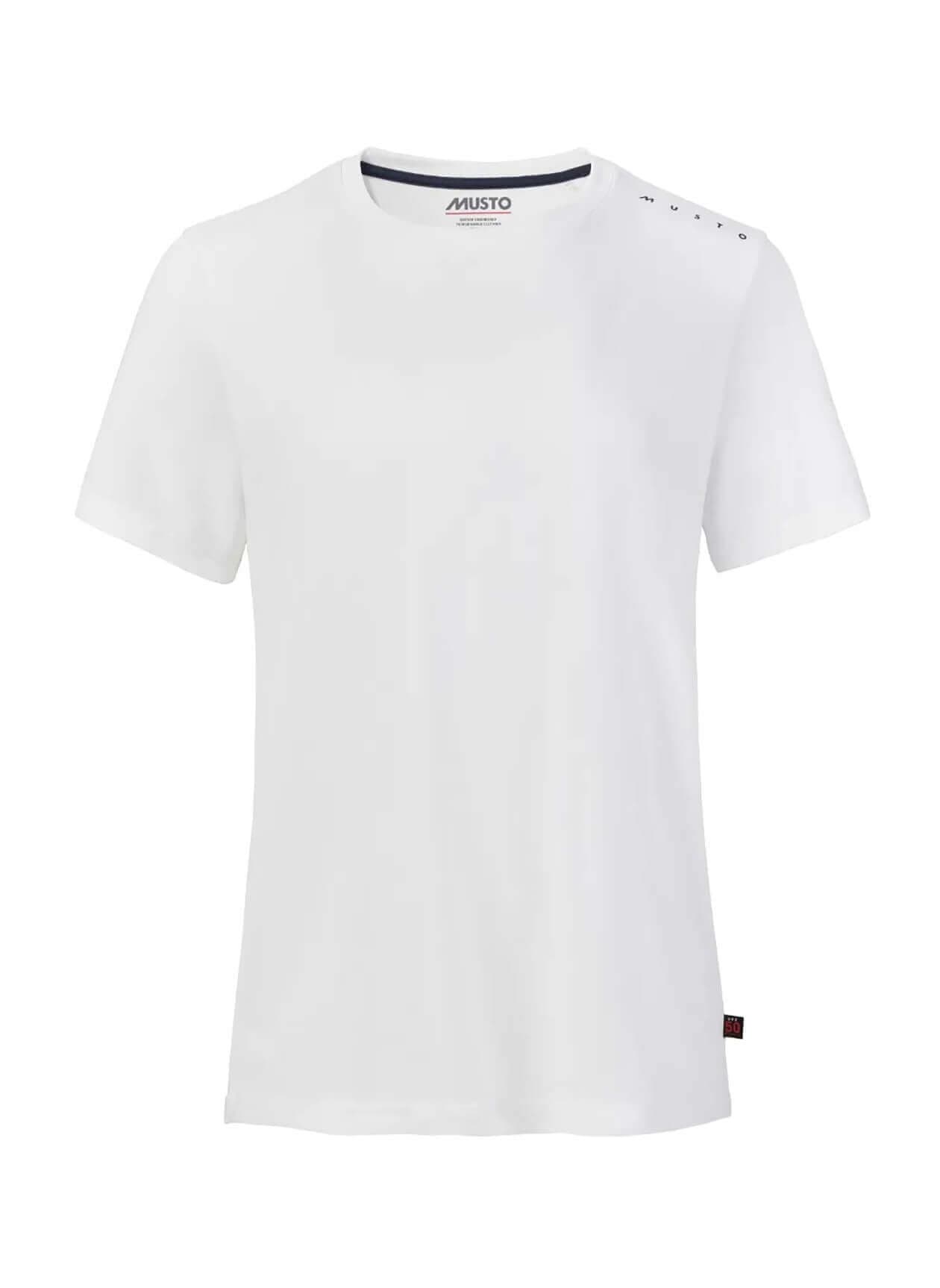 Musto Women's Evo Crew Sunblock T-Shirt - White LG