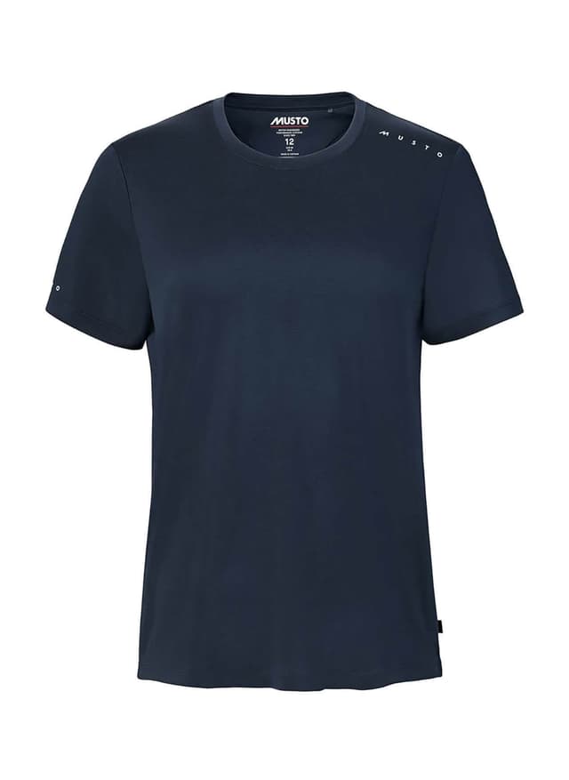 Musto Women's Evo Crew Sunblock T-Shirt - Navy LG