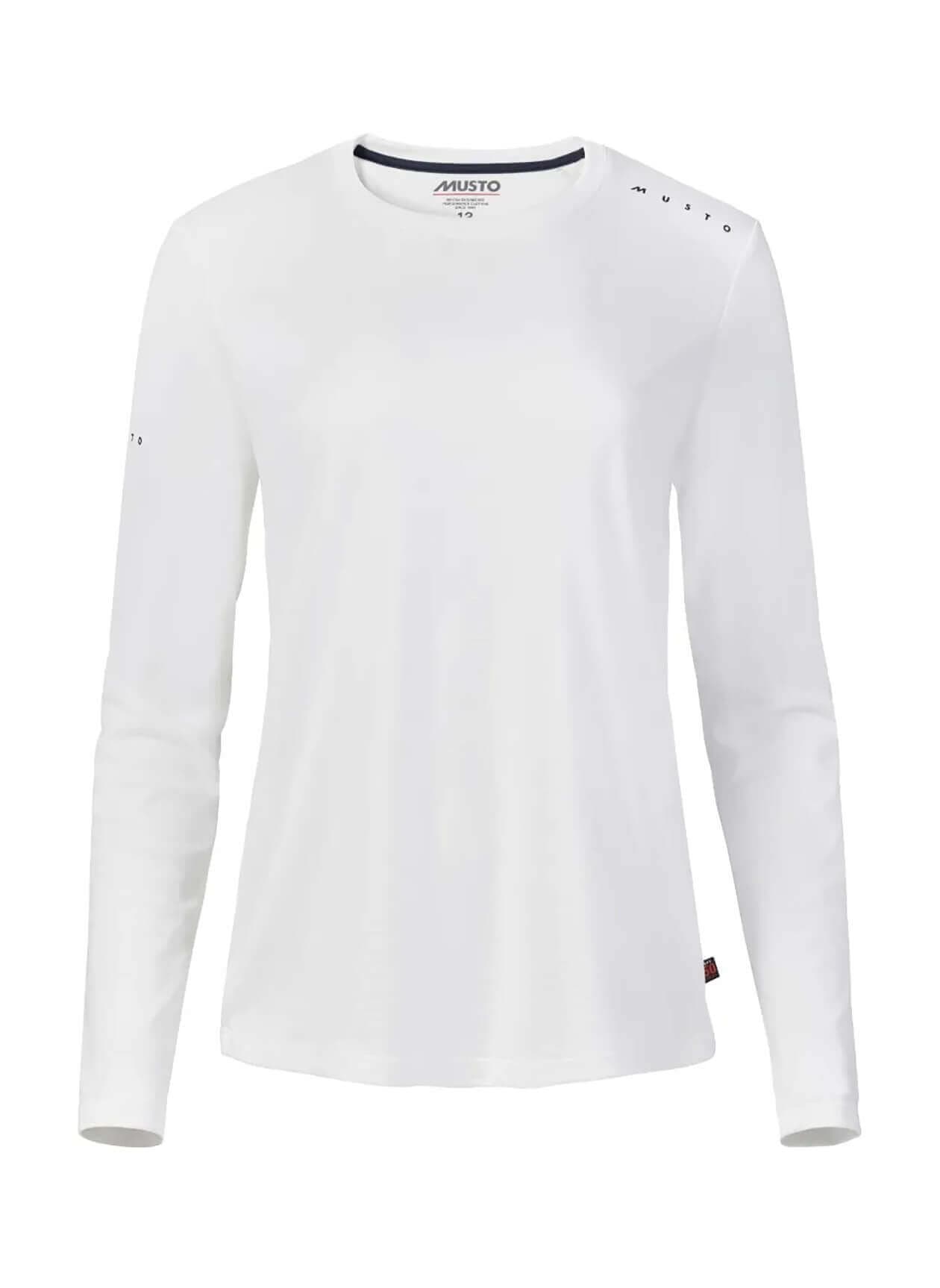 Musto Women's Evo Crew Sunblock Long-Sleeve T-Shirt - White LG