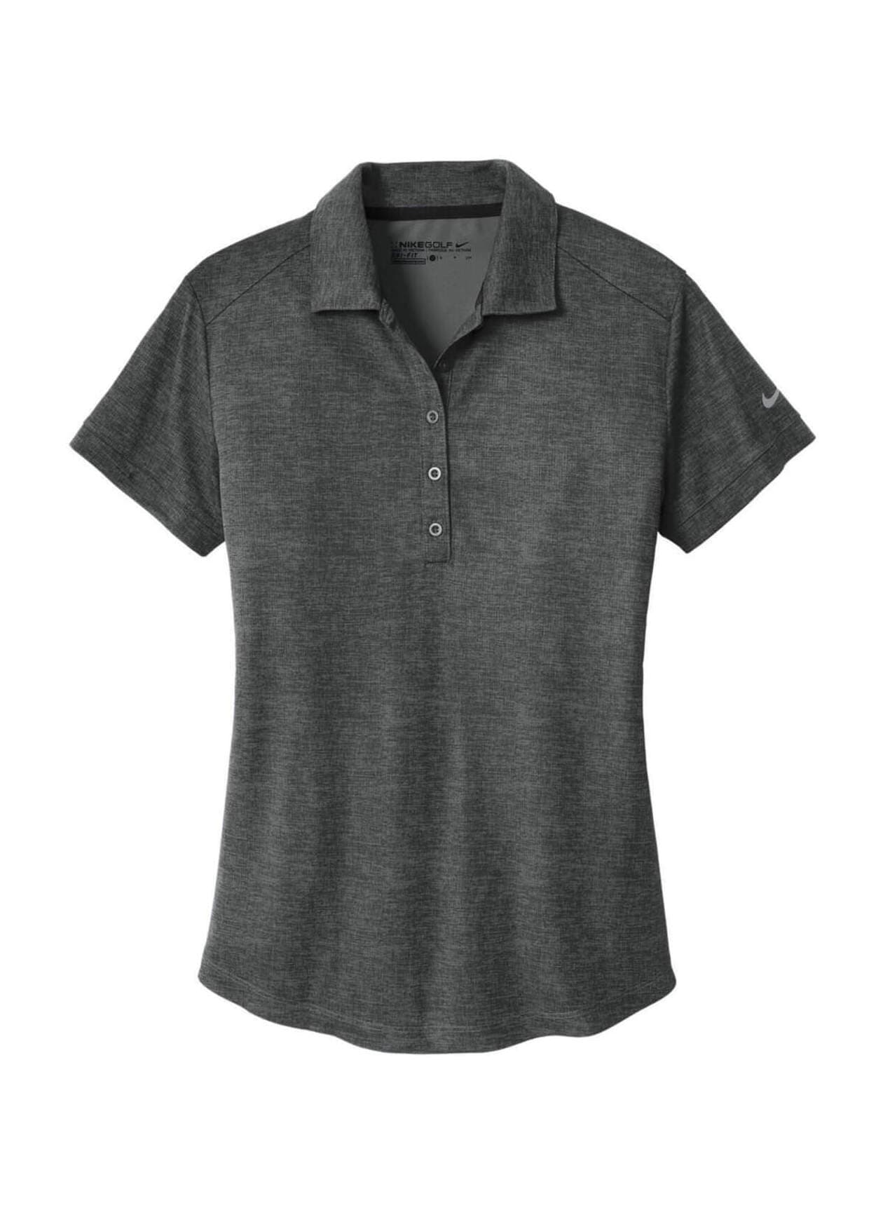 Nike Women's Dri-FIT Crosshatch Polo - Dark Grey LG