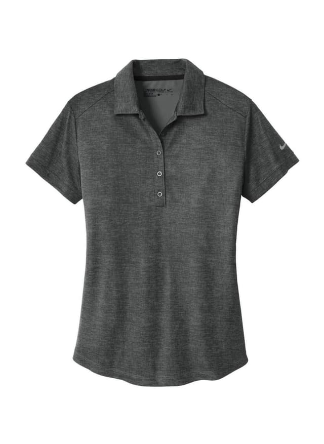 Nike Women's Dri-FIT Crosshatch Polo - Dark Grey LG