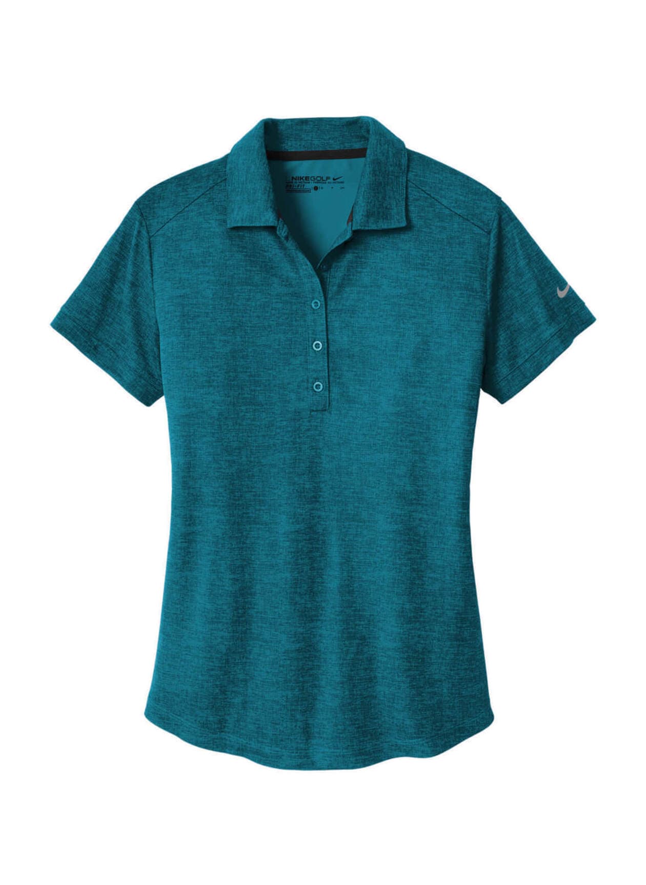 Nike Women's Dri-FIT Crosshatch Polo - Green,Navy LG