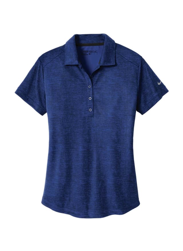 Nike Women's Dri-FIT Crosshatch Polo - Blue LG