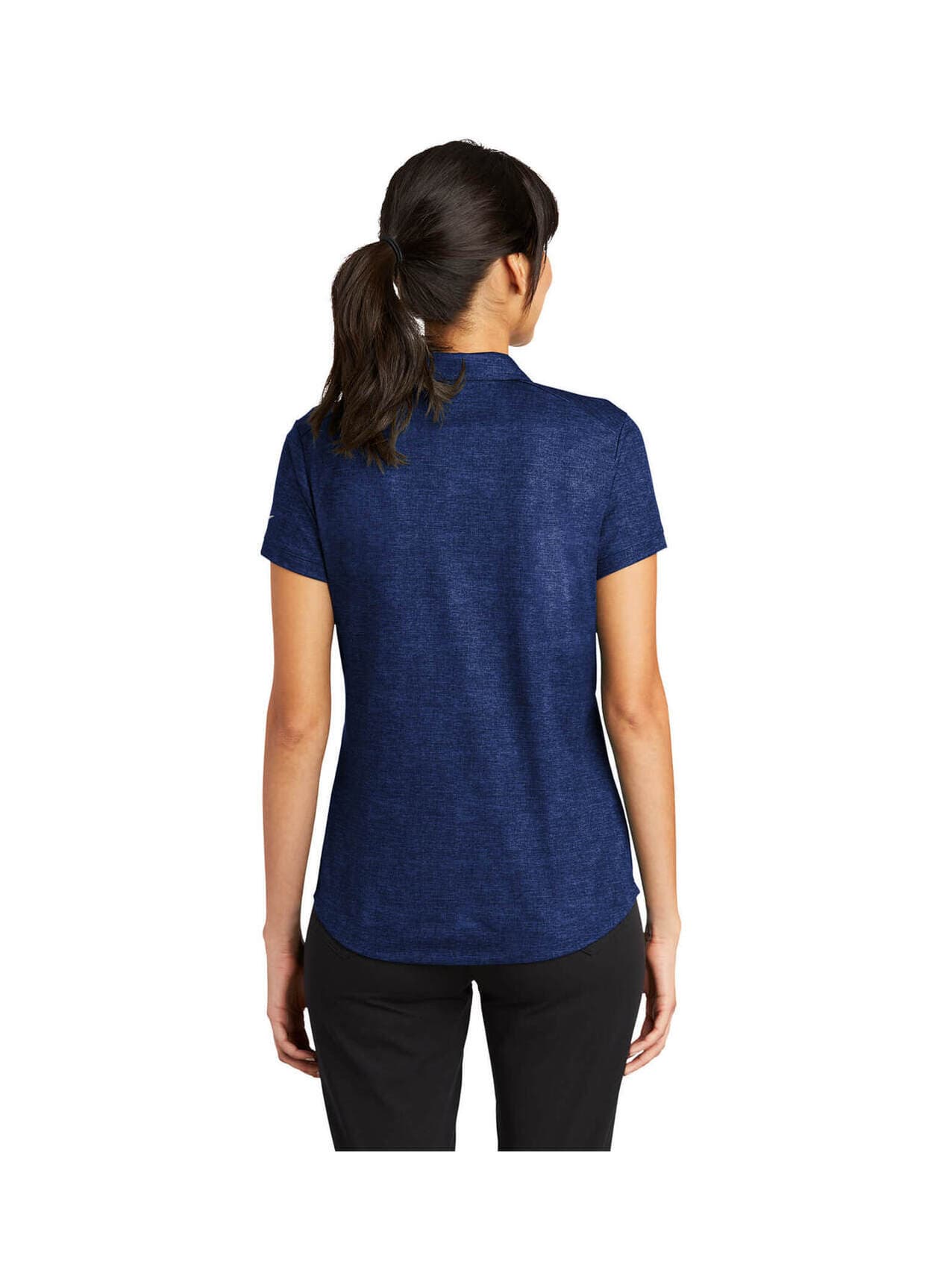 Nike Women's Dri-FIT Crosshatch Polo - Blue LG