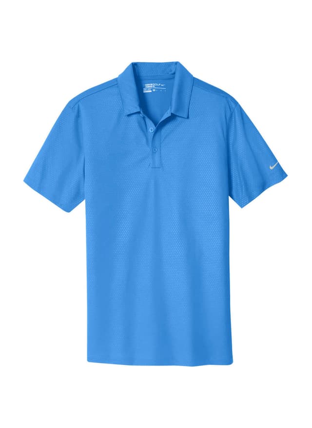 Nike Men's Dri-FIT Embossed Tri-Blade Polo - Cyan 3XL