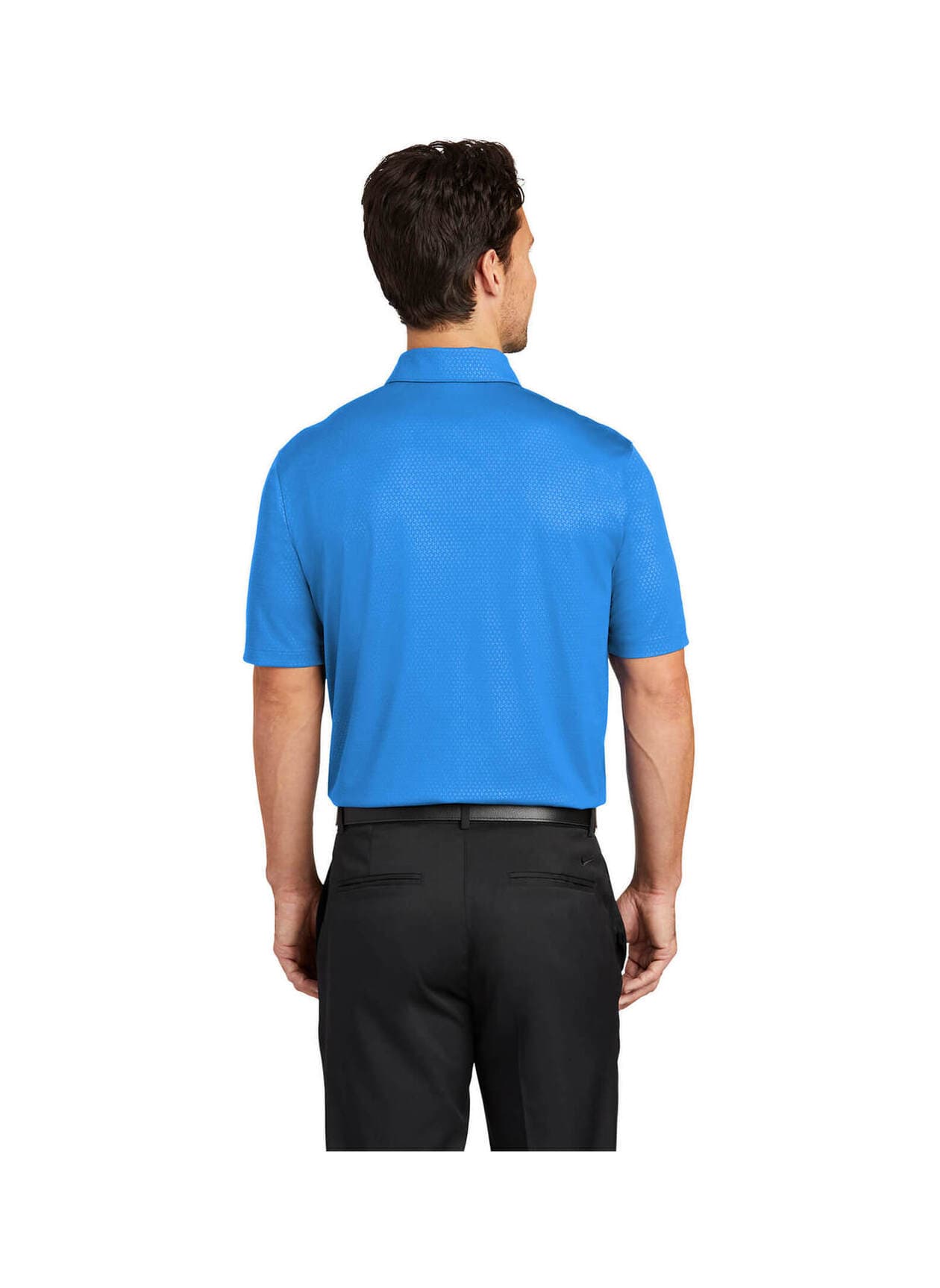 Nike Men's Dri-FIT Embossed Tri-Blade Polo - Cyan 3XL
