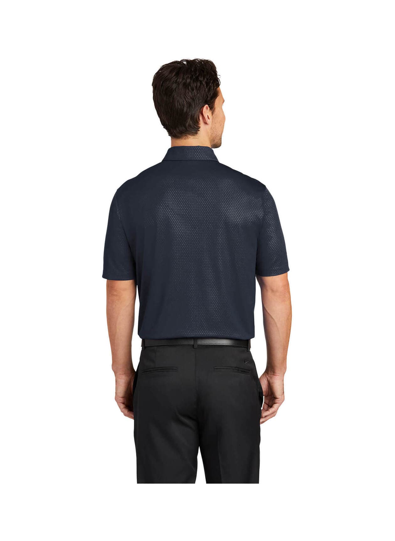 Nike Men's Dri-FIT Embossed Tri-Blade Polo - Marine (NVY) 3XL