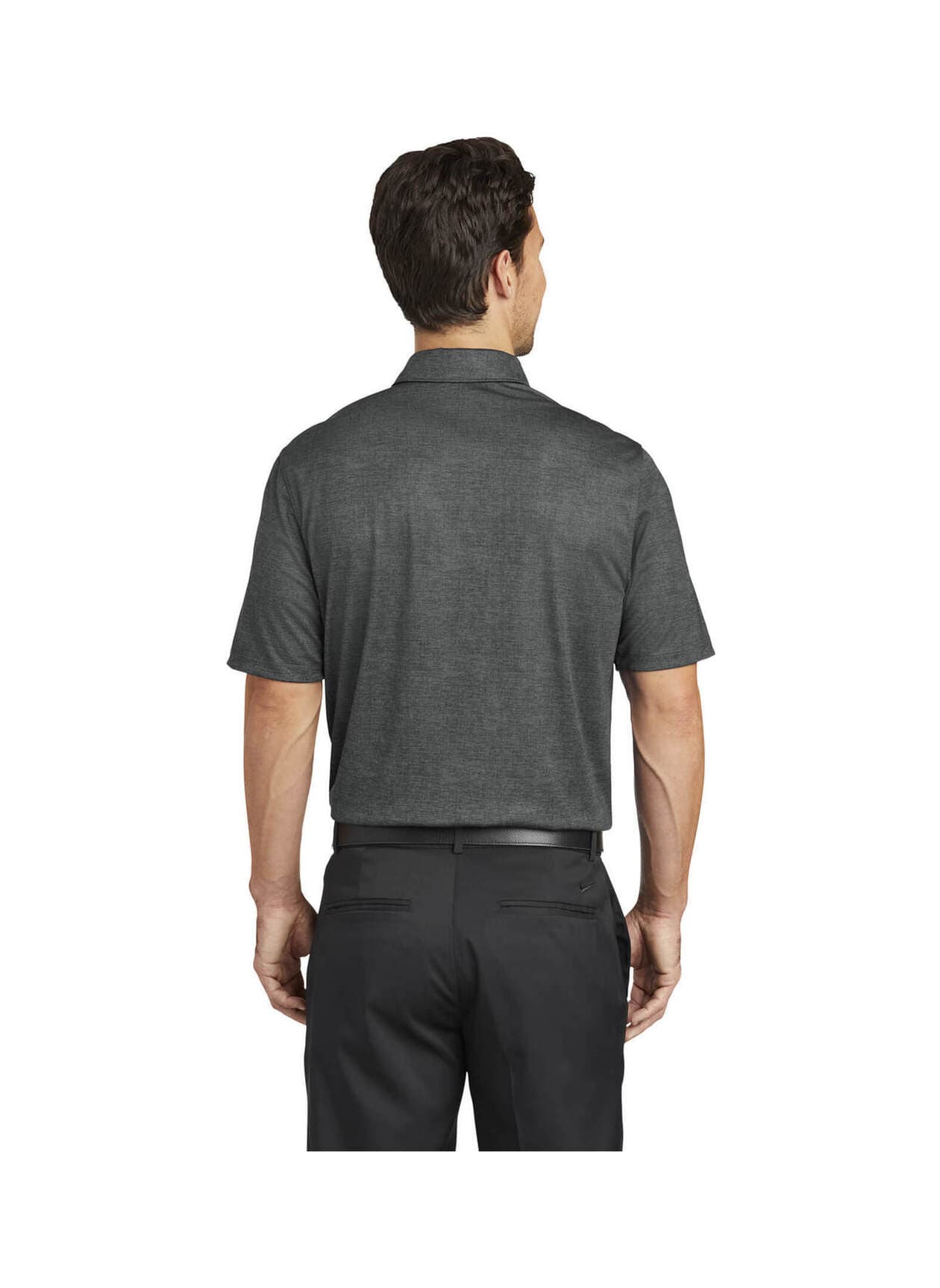 Nike Men's Dri-FIT Crosshatch Polo - Dark Grey 3XL