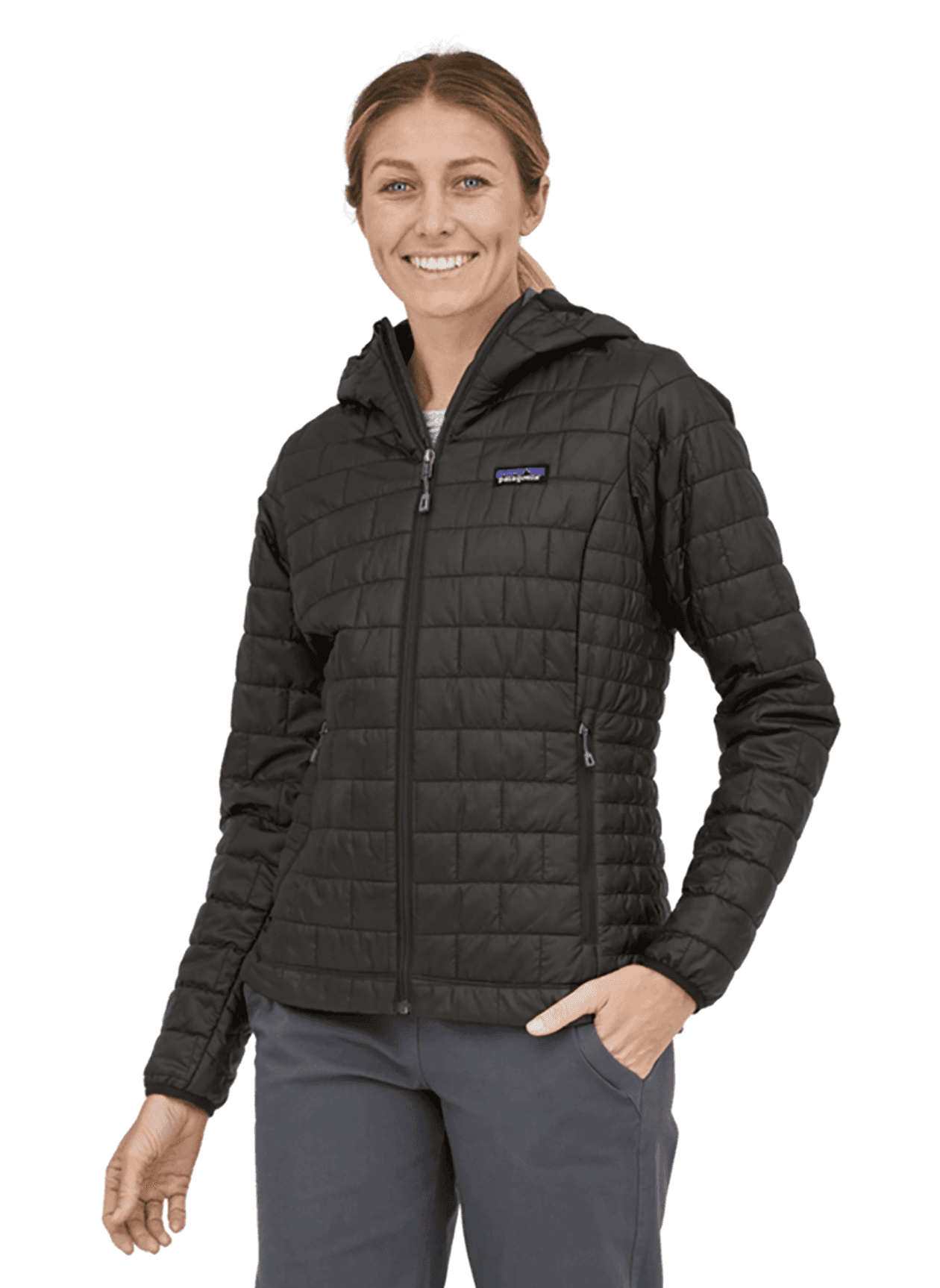 Patagonia Women's Nano Puff Hoodie - Black LG