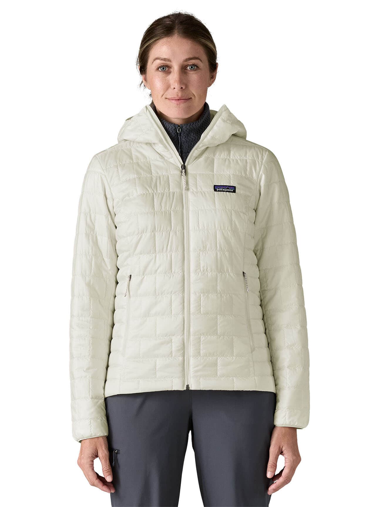 Patagonia Women's Nano Puff Hoody - White LG