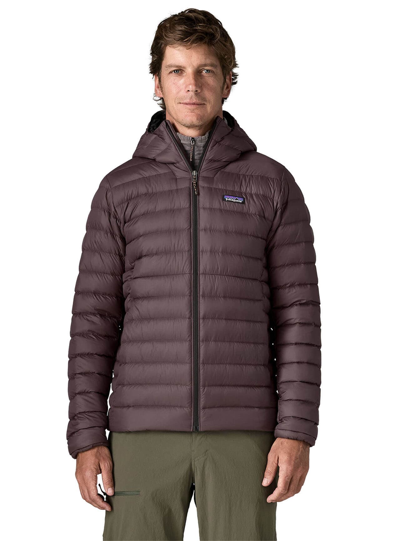 Patagonia Men's Down Sweater Hoodie - Den Brown 3XL