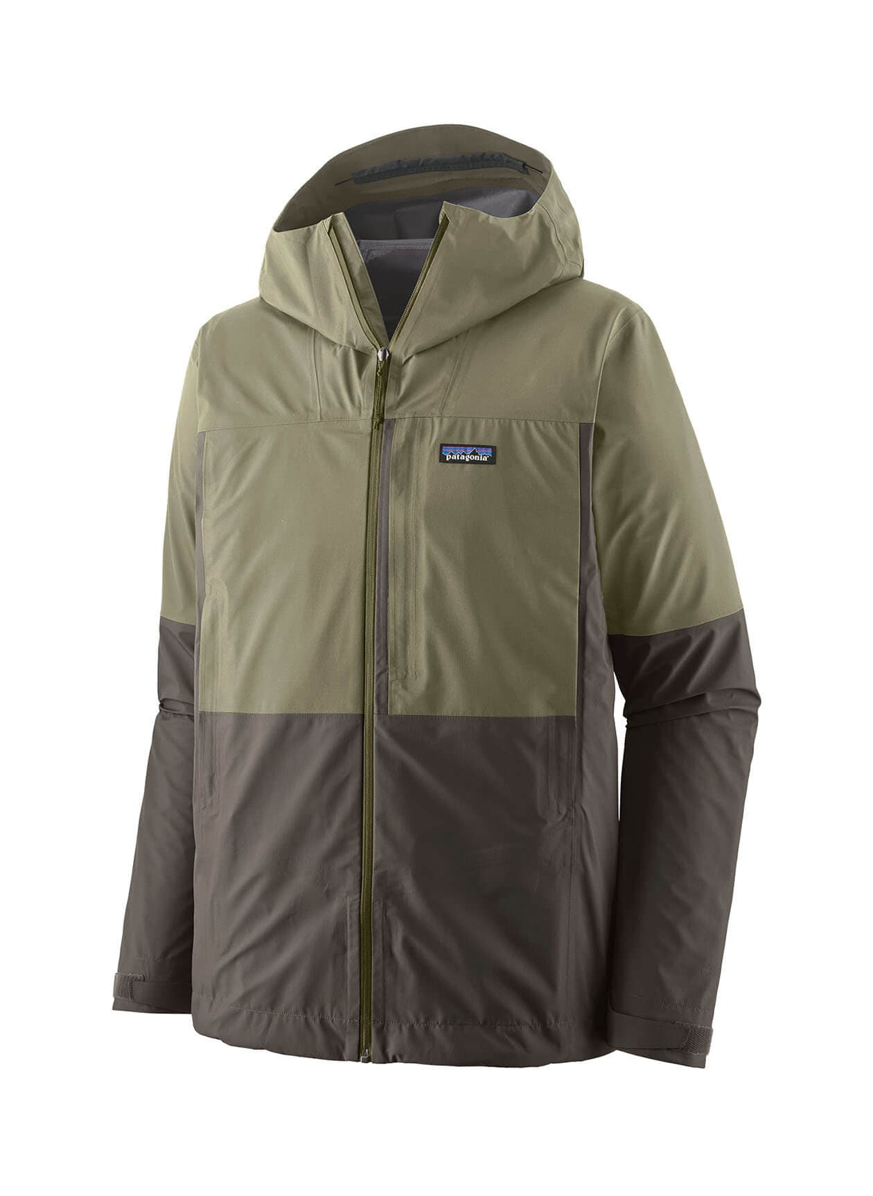 Patagonia Men's Boulder Fork Rain Jacket - Forge Grey w / River Rock Green 3XL