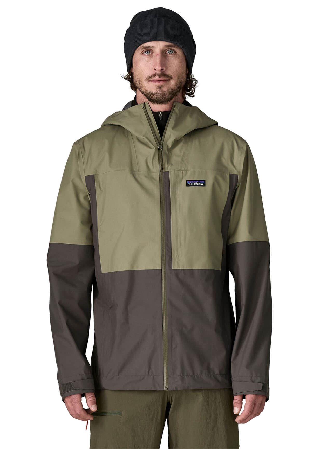 Patagonia Men's Boulder Fork Rain Jacket - Forge Grey w / River Rock Green 3XL
