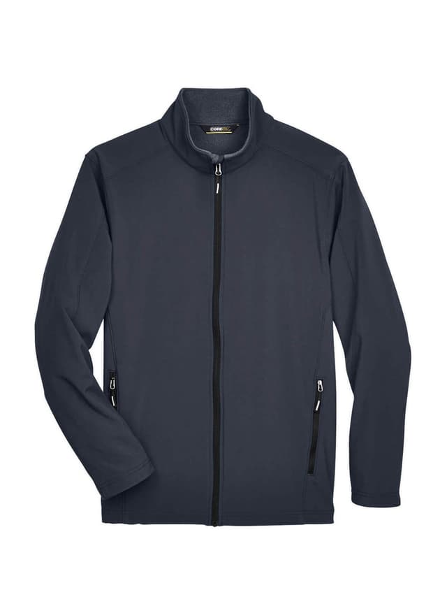 Core 365 Men's Cruise Two-Layer Fleece Bonded Soft Shell Jacket - Dark Grey 3XL