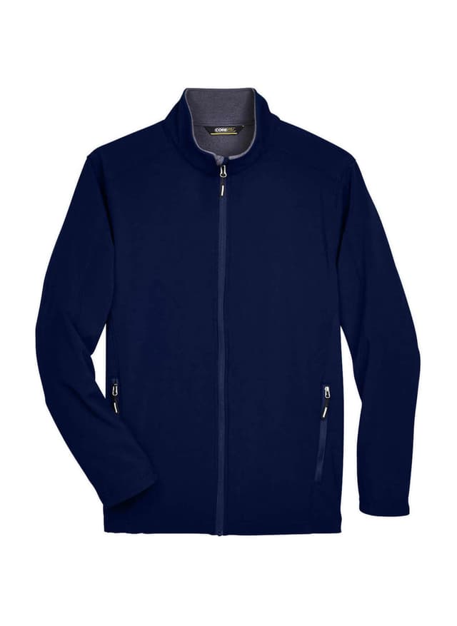 Core 365 Men's Cruise Two-Layer Fleece Bonded Soft Shell Jacket - Navy 3XL