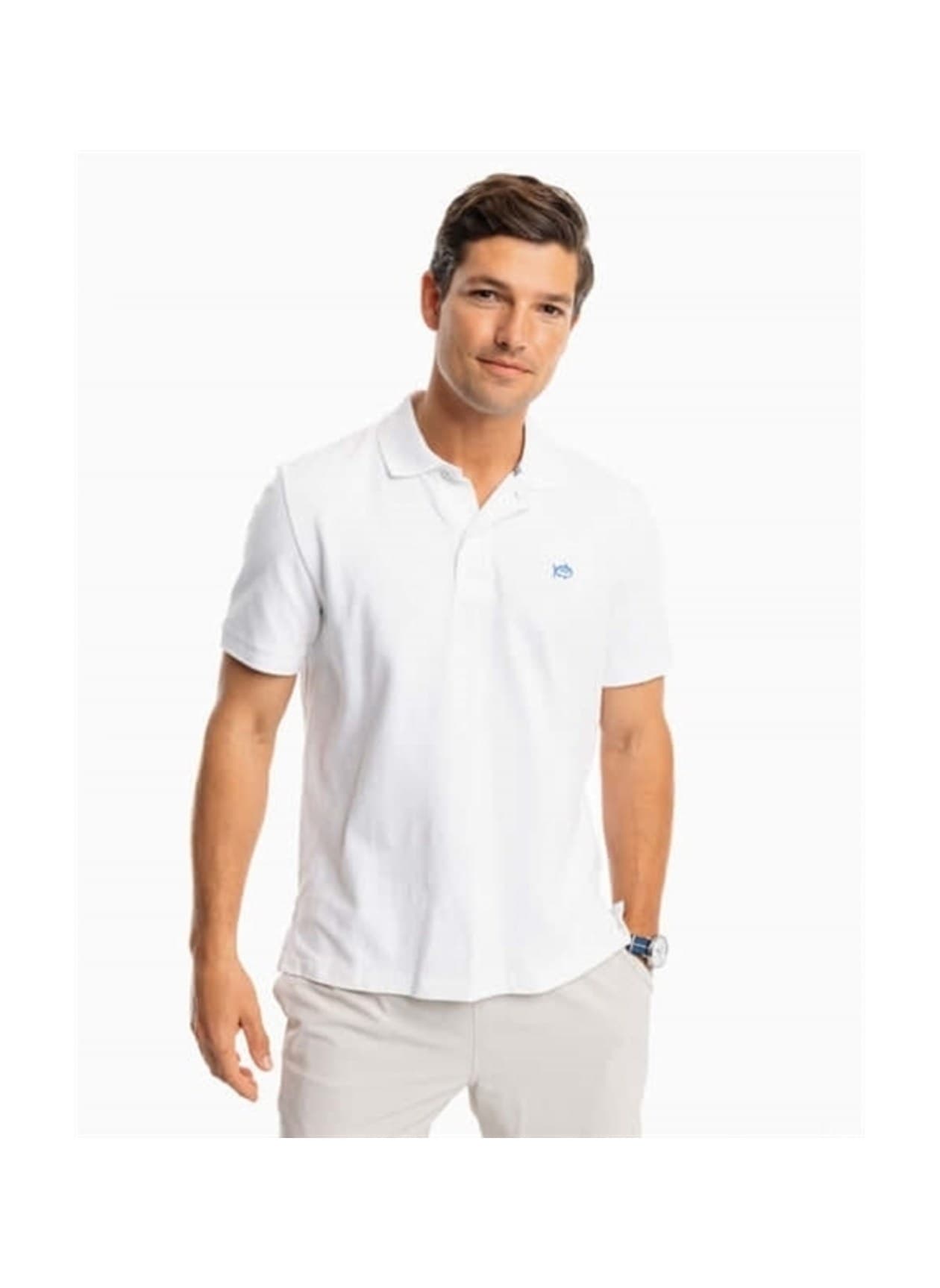 Southern Tide Men's Skipjack Polo - White LG